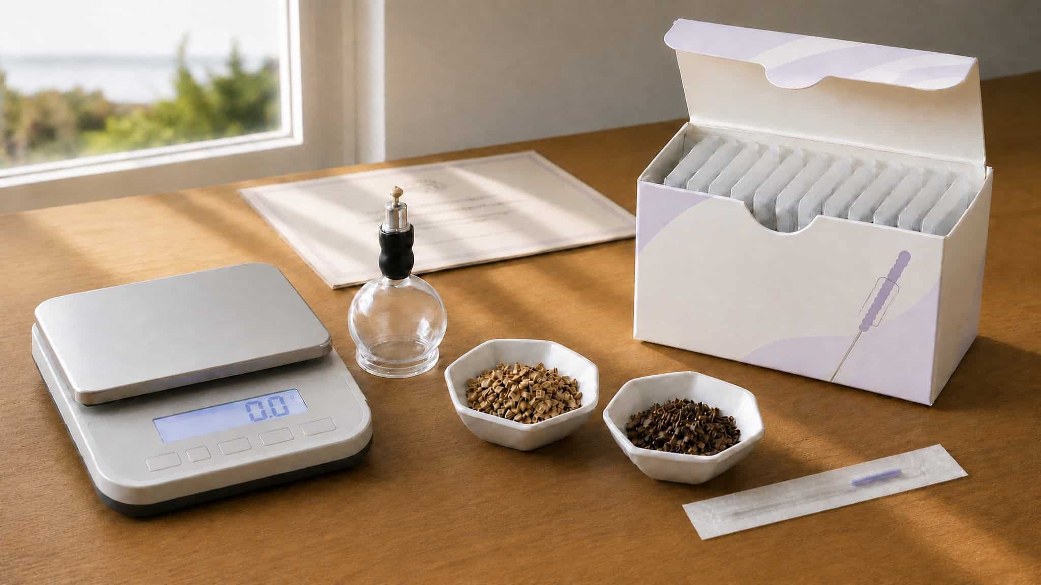 Acupuncture needles, herbal medicine, and practitioner license, Freeport, Maine